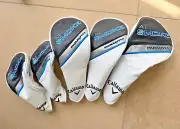 SET OF 5 CALLAWAY AI SMOKE HEADCOVER - DRIVER + 2x FAIRWAY + 2x HYBRID - NEW