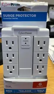 CyberPower 6 Outlet White Swivel Surge Protector 900J 125V B600WSRC2