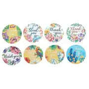 500 Assorted 1.5" Round Self Adhesive Thank You STICKERS DIY Tropical Labels