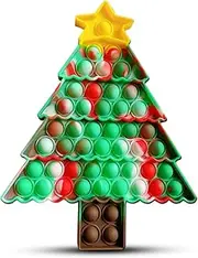 GUARDMAN Christmas Pop-It Fidget Toy Tree Poppit Stocking Stuffer Xmas Present Kids Adults Children Popper Fun Push Game Stress Relief Santa Elves Ornament Popit Gift Poppet Sensory
