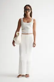 Cedar Crochet Skirt Ivory Size 4 | Elka Collective