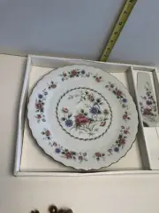 Andrea by Sadek Spring Night Cake Pie Plate with Server Set Made in Japan