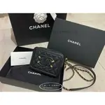 二手折扣 CHANEL 香奈兒 VANITY CASE A93343 化妝包 空姐包 中號 21CM 21黑色