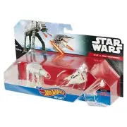 Hot Wheels Star Wars Die-Cast 2-Pack, Rebel Snowspeeder vs. AT-AT