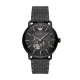 【EMPORIO ARMANI】經典鏤空黑鋼機械腕錶42mm(AR60025)