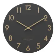 JONES Charcoal 40cm Silent Wall Clock