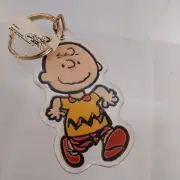 Peanuts Charlie Brown Double Sided Key Chain Knott's Exclusive NOS