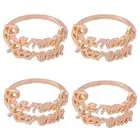 4pcs Napkin Buckle Rust-proof Stable Fixation Dinner Table Napkin Ring
