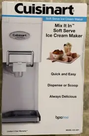 NEW Cuisinart Mix It In Soft Serve Ice Cream Maker ICE-45P1