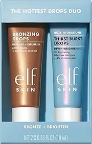 e.l.f. SKIN Hottest Duo: Holy Hydration Thirst Burst & Bronzing Drops Skincare Set, Vegan & Cruelty-Free