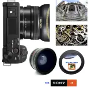 HD WIDE ANGLE + MACRO LENS FOR Sony ZV-E10 Mirrorless Camera with 16-50mm Lens