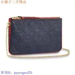 二手 LV POCHETTE DOUBLE ZIP M63916 肩背包 鏈帶手拿包 超讚現貨