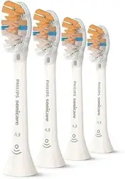 Philips Sonicare Genuine A3 Premium All-in-One Replacement Electric Toothbrush Head – Pack of 4 Philips Sonicare Replacement Brush Heads in White (Model HX9094/10)