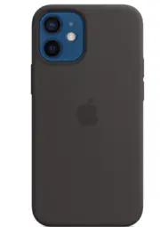 Silicone black case for iphone 12 mini