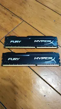 在飛比找Yahoo!奇摩拍賣優惠-金士頓 DDR3 1866 HyperX Fury 8g×2