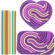 Sensory Activity Board, Duble Sided Design Kids Busy Board for Calming, Stress, Anxiety, ADHD & Autism, Kids 3+ & Adults for Travel, Includes Portable Travel Bag & 21 Strings