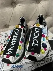 Dolce & Gabbana Sorrento Slip-ons With Multicolour Stones