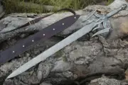 Luciendar Sword Of Light | Damascus Steel Double Edge Battle Ready With Sheath