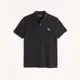 A&F 熱銷刺繡麋鹿短袖Polo衫-黑色