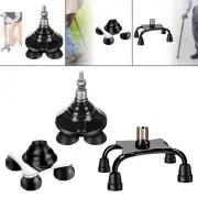 Cane Tip 4 Prong Rubber Tip Base Walking Stick Tip with Quad Support Rubber Feet