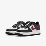 【NIKE 耐吉】休閒鞋 女鞋 大童 運動鞋 皮革 AF1 AIR FORCE 1 GS 黑紅 FZ4351-001