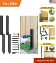Heavy Duty Steel Fence Post Repair Stakes, Fence Post Anchor Ground Spike, fo...