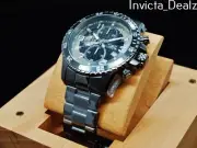 Invicta Men's PILOT FLIGHT 45mm Gunmetal SS Black Dial Chrono Tachymeter Watch