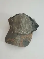 Vintage NEW Mossy Oak Camouflage Hunting Snapback Hat Camo Mesh Men's Cap OSFM