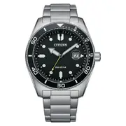 Citizen Eco-Drive Black Dial Stainless Steel Dress Men's Watch (AW1760-81E)