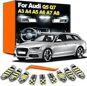 LED Interior Light Kit, For Audi A3 S3 8L 8P 8V A4 S4 B5 B6 B7 B8 A5 S5 A6 S6 C5 C6 C7 A7 S7 A8 S8 D3 Q5 SQ5 Q7 4L