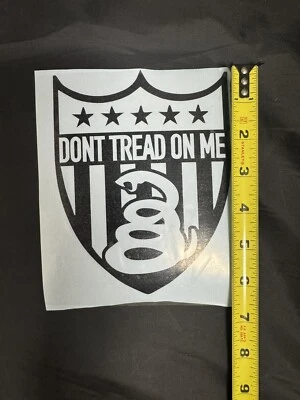 Don’t Tread On Me Vinyl Sticker Waterproof Black New