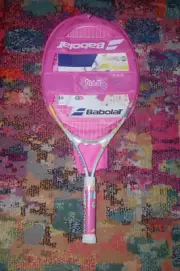 Babolat B'Fly 25 Junior Tennis Racket 00 - 3 & 7/8" Grip Pink/White w/ Case