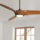 56" Como Modern Indoor Ceiling Fan with Dimmable LED Light Remote Bronze Koa