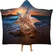 Luminescent Organism Gifts Wearable Cloak Hooded Blanket Soft Arctic Velvet Cute Warm Fluffy Christmas Birthday for Women Kids Flannel Hooded Xmas Snuggle Blanket,50"x60"