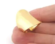 Adjustable Ring Gold Plated Brass 31mm (17.5mm 7US inner size) 3359