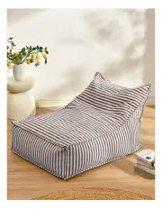 [Cadence & Co.] Oscar Faux Linen One Seater Bean Bag Lounge Cover in Cacao