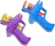 JOINPAYA 2pcs Soft Foam Disc Launcher Toy for Boy Girl Interactive Flying Disc Shooter with Discs Engaging Outdoor Game for Parent-boy Girl Fun Purple Design