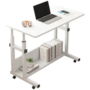 移動床邊電腦桌出租房可升降雙桿穩定小桌子寫字桌學生書桌