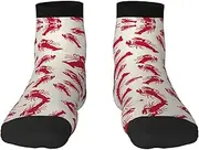 [JBYJBX] Red Lobster Print Adult Socks Womens Mens Workout Thermal Cozy All-Season Gift Holiday Articles Use