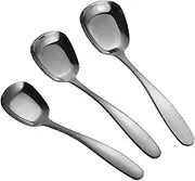 MAGICLULU Sturdy Stainless Steel Spoon Large Size Tableware Spoon Table Utensils for Dessert Formal Dinner