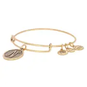 NEW Alex and Ani Initial N Bracelet - Gold Toned Monogram Letter Adjustable