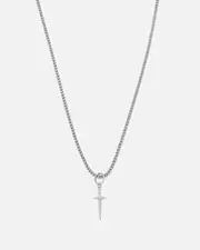 [SAINT MORTA] Saint Morta Dagger Franco Necklace White Gold - Size 22 22 White Gold