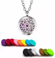 Essential Oil Diffuser Necklace Pendant Stainless Steel Aromatherapy Web