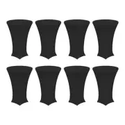 8 Pcs 31.5"x43" Highboy Spandex Cocktail Table Covers, Black