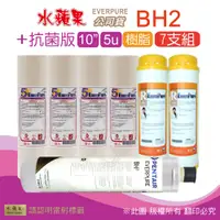 在飛比找PChome24h購物優惠-【水蘋果】抗菌版10英吋5微米PP濾心+樹脂濾心+水蘋果公司