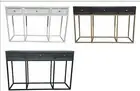 BETTIA RETRO SIDE TABLE LAMP TABLE BLACK W/BRUSHED GOLD/ALL BLACK OR WHITE