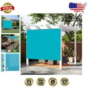 Turquoise 9x24 FT Shade Screen Fabric - Blocks 95% Sunlight, Breathable Design