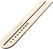 Hepzest Wooden Sock Blockers for Knitting Needle Gauge Crochet Size Measurement Ruler Weaving Tool Needle Measuring Tool 32 X 8 X 0.5cm
