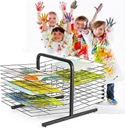 20 Layer Art Easel Drying Rack,Tabletop Wire Drying Easel,Storage Drying Rack for Classroom and Art Studio,Space Saving
