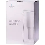 Ecobud Gentoo Glass Alkaline Water Filter Jug White 1.5L